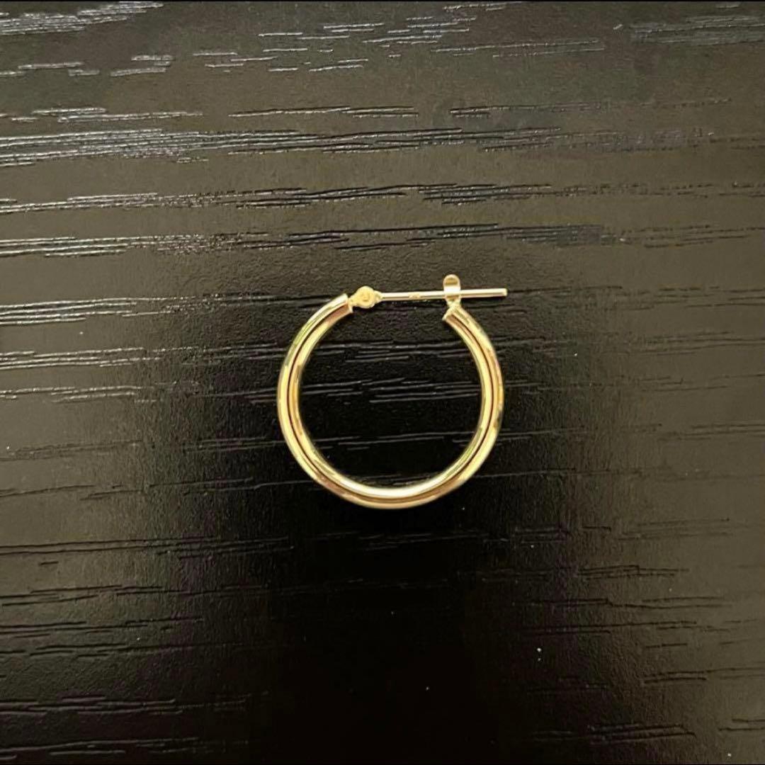 K18 18金 イエローゴールド フープピアス20mm