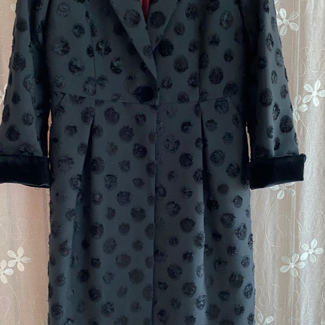 ソニアリキエル♡パーティコートスプリングコート　黒ブラックM 38 ベルベット