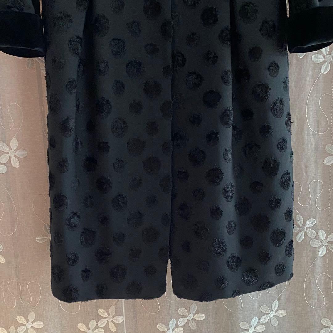 ソニアリキエル♡パーティコートスプリングコート　黒ブラックM 38 ベルベット