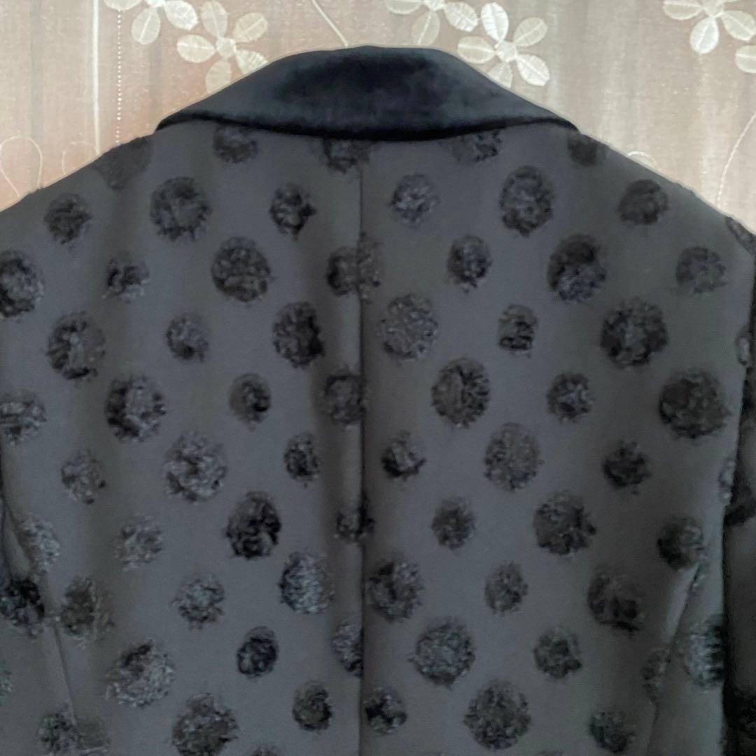 ソニアリキエル♡パーティコートスプリングコート　黒ブラックM 38 ベルベット