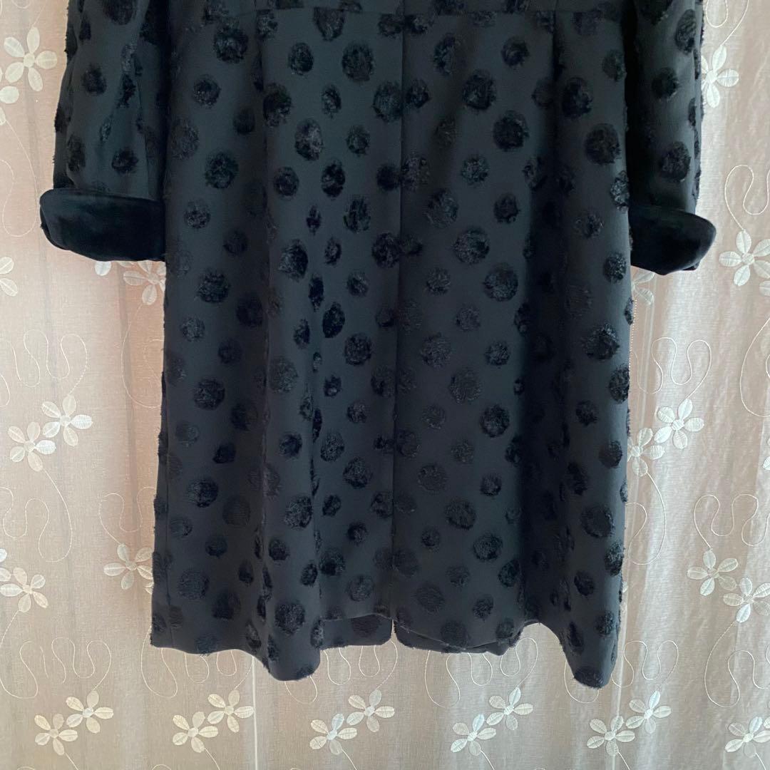 ソニアリキエル♡パーティコートスプリングコート　黒ブラックM 38 ベルベット