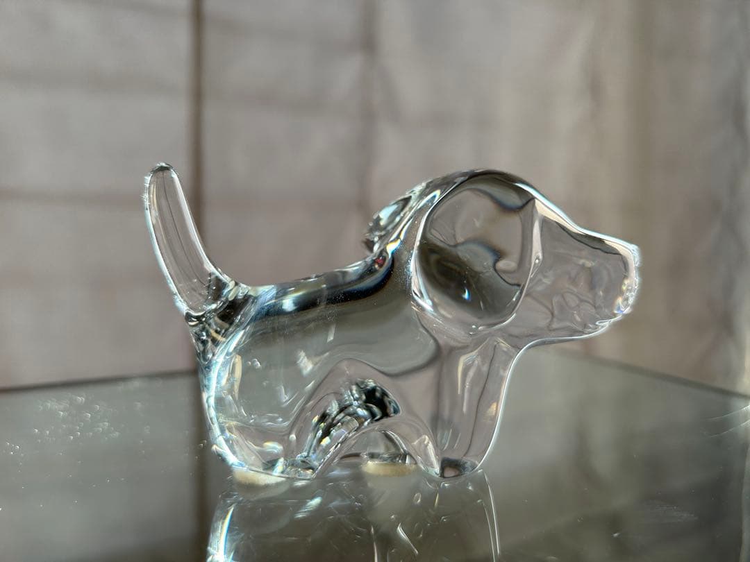 バカラ Baccarat クリスタル ミニマルズ 犬 置物