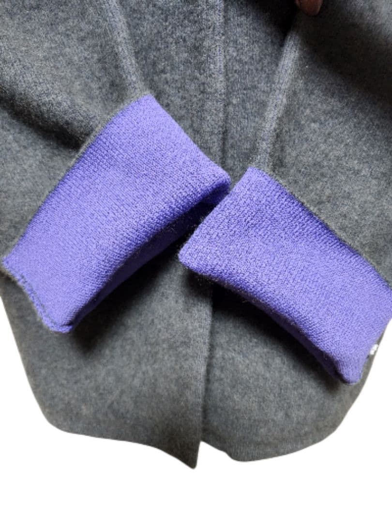 aga アーガ　バイカラーラクーンニットカーディガン ジャケット羊毛入り