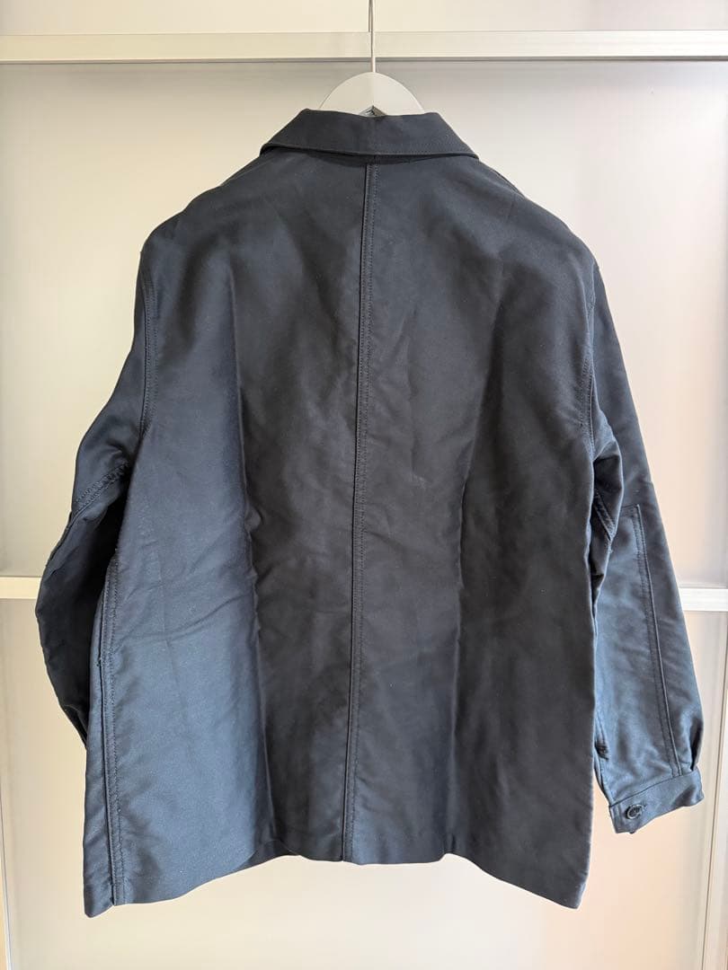 ル・トラヴァイユール・ガリス フレンチモールスキンジャケット　ブラック　サイズ4