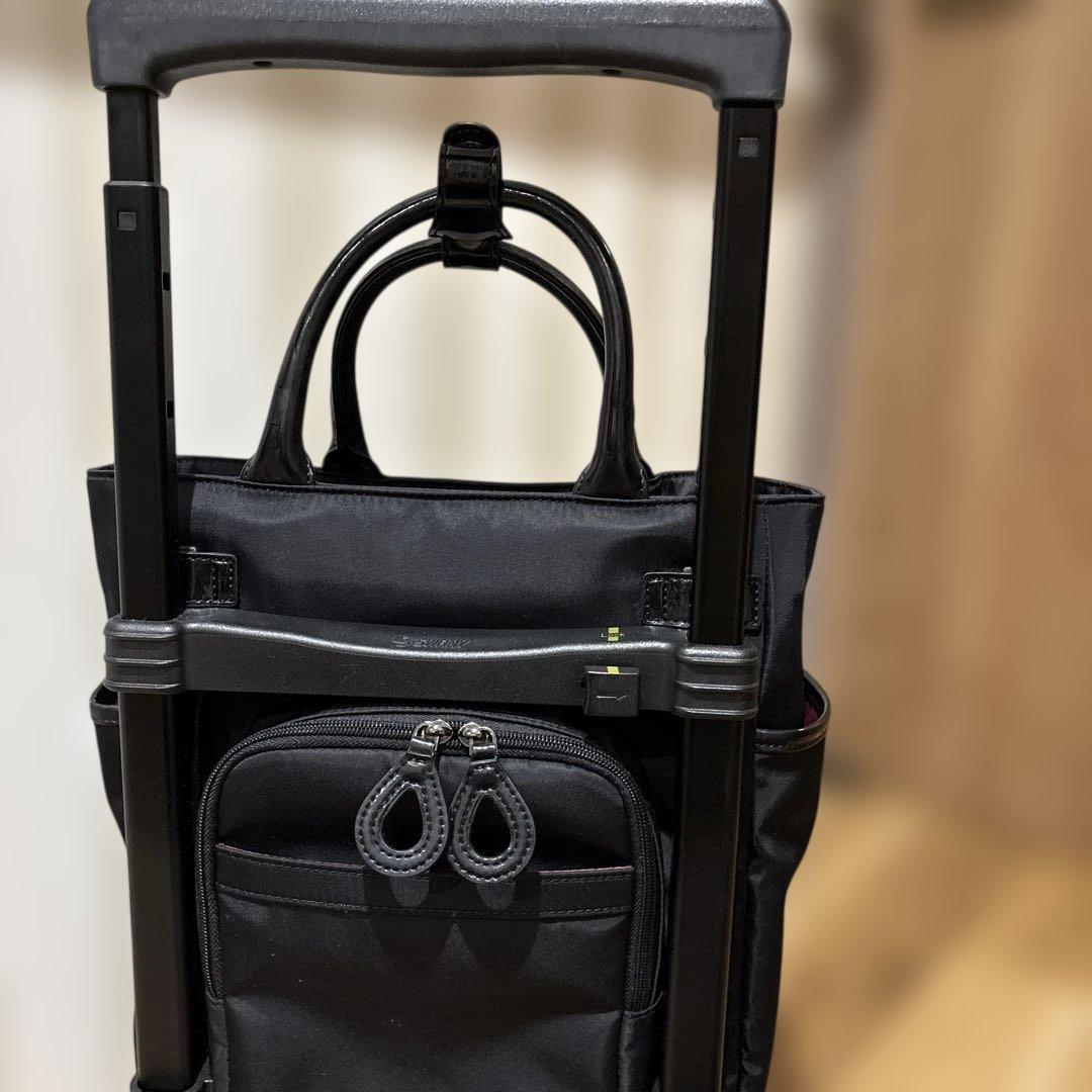 未使用品！！スワニーSWANY 支えるバッグ　黒　ショルダーバッグセット