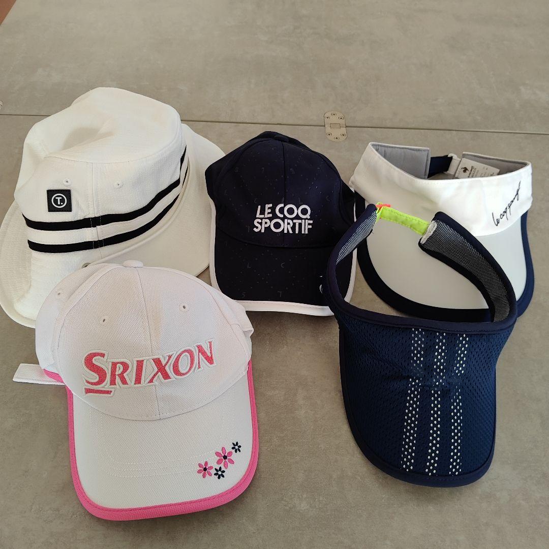 ゴルフレディースキャップ5点セット