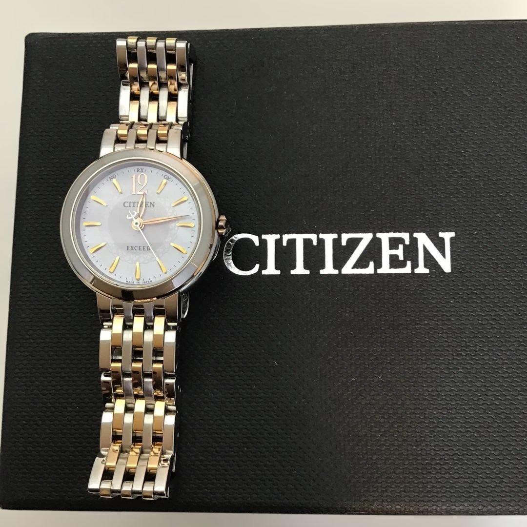 ❣️美品❣️シチズンCITIZEN EXCEEDエコドライブソーラー電波時計 日本製