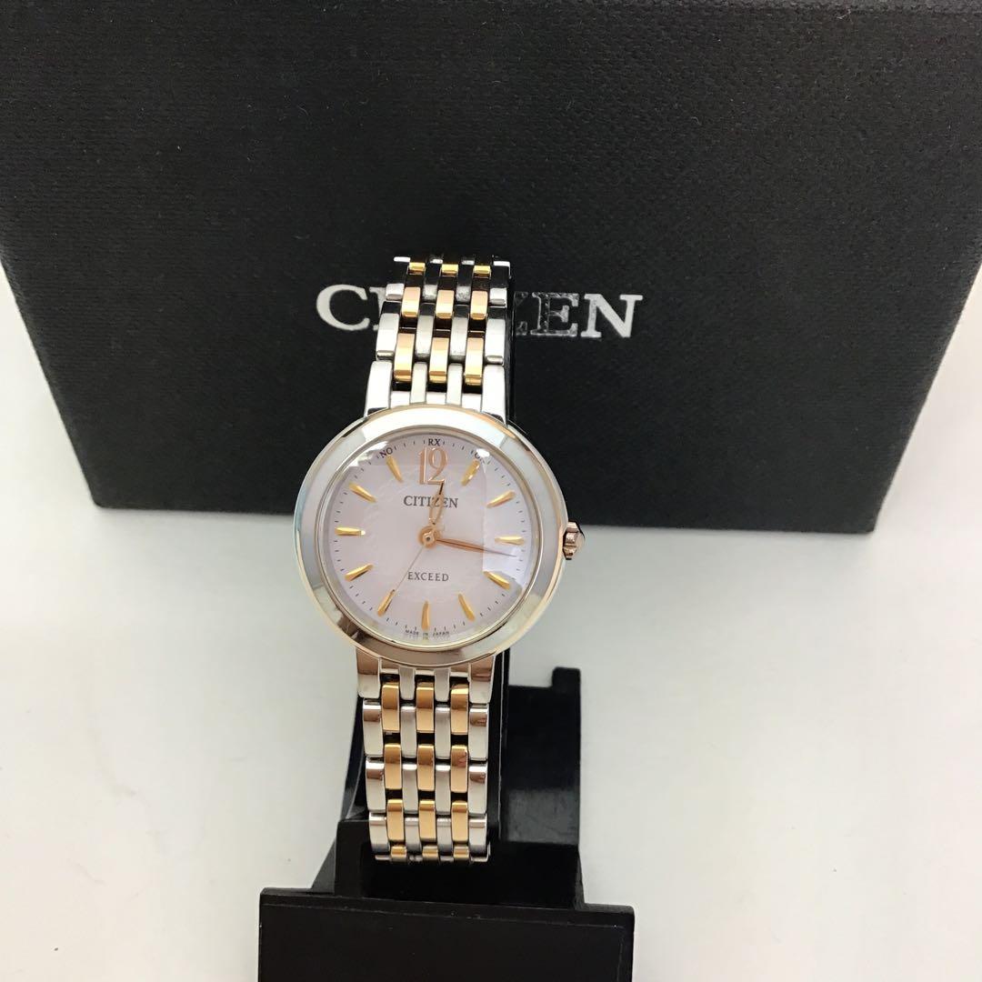 ❣️美品❣️シチズンCITIZEN EXCEEDエコドライブソーラー電波時計 日本製