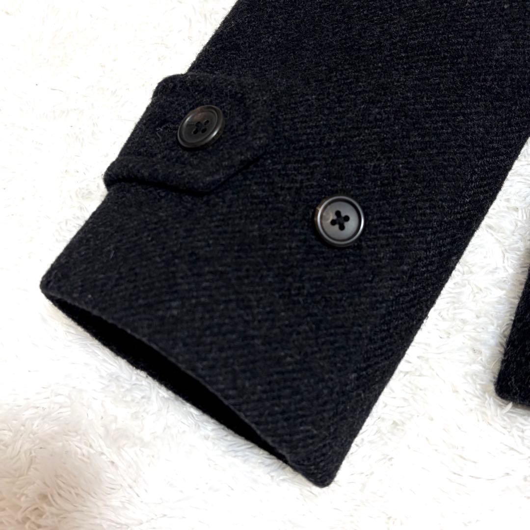 ✨極美品✨ マーガレットハウエル カシミヤ ピーコート 2 ブラック 定番品 黒