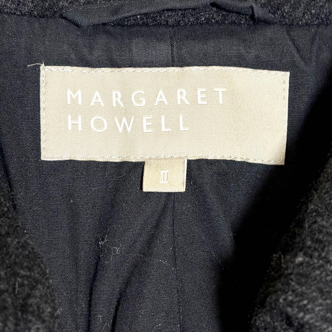 ✨極美品✨ マーガレットハウエル カシミヤ ピーコート 2 ブラック 定番品 黒