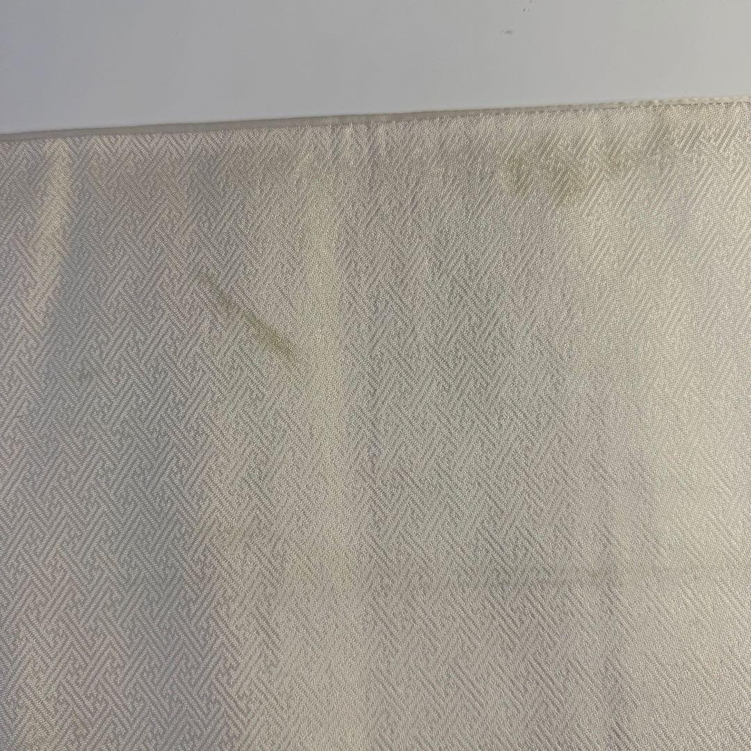 5k2413 袋帯　絹　本金箔　九百錦　白　銀色　ピンク　金色　緑　紫　青　花柄