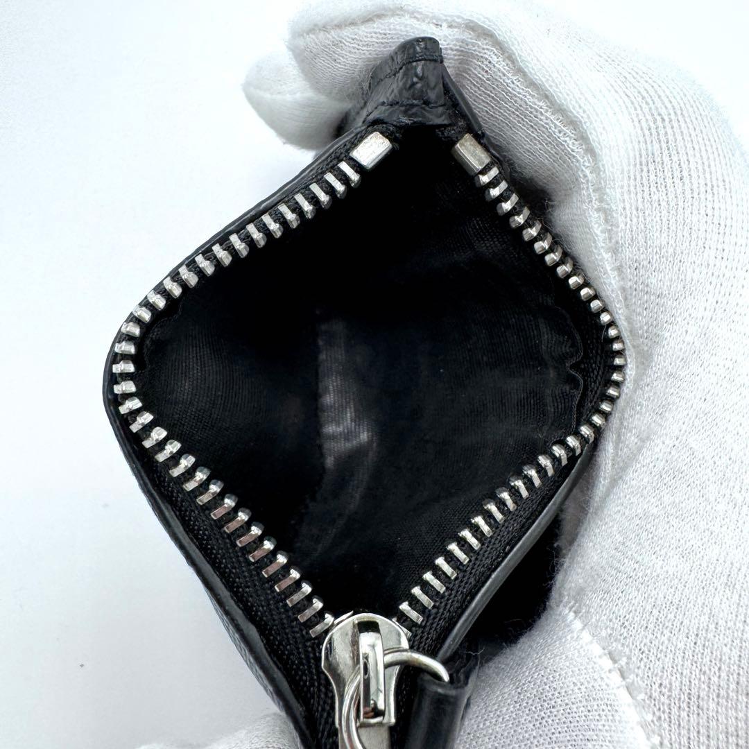 【美品】メゾンマルジェラ 4ステッチ 三つ折り財布 ブラック トライフォールド