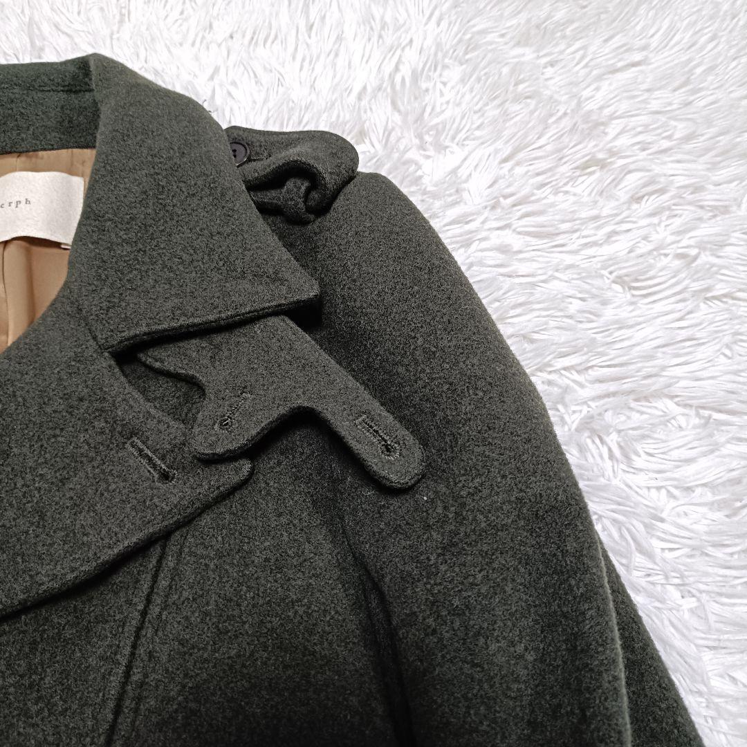 merph メルフ　ウール　チェスターコート　カーキ　サイズⅡ　メンズ