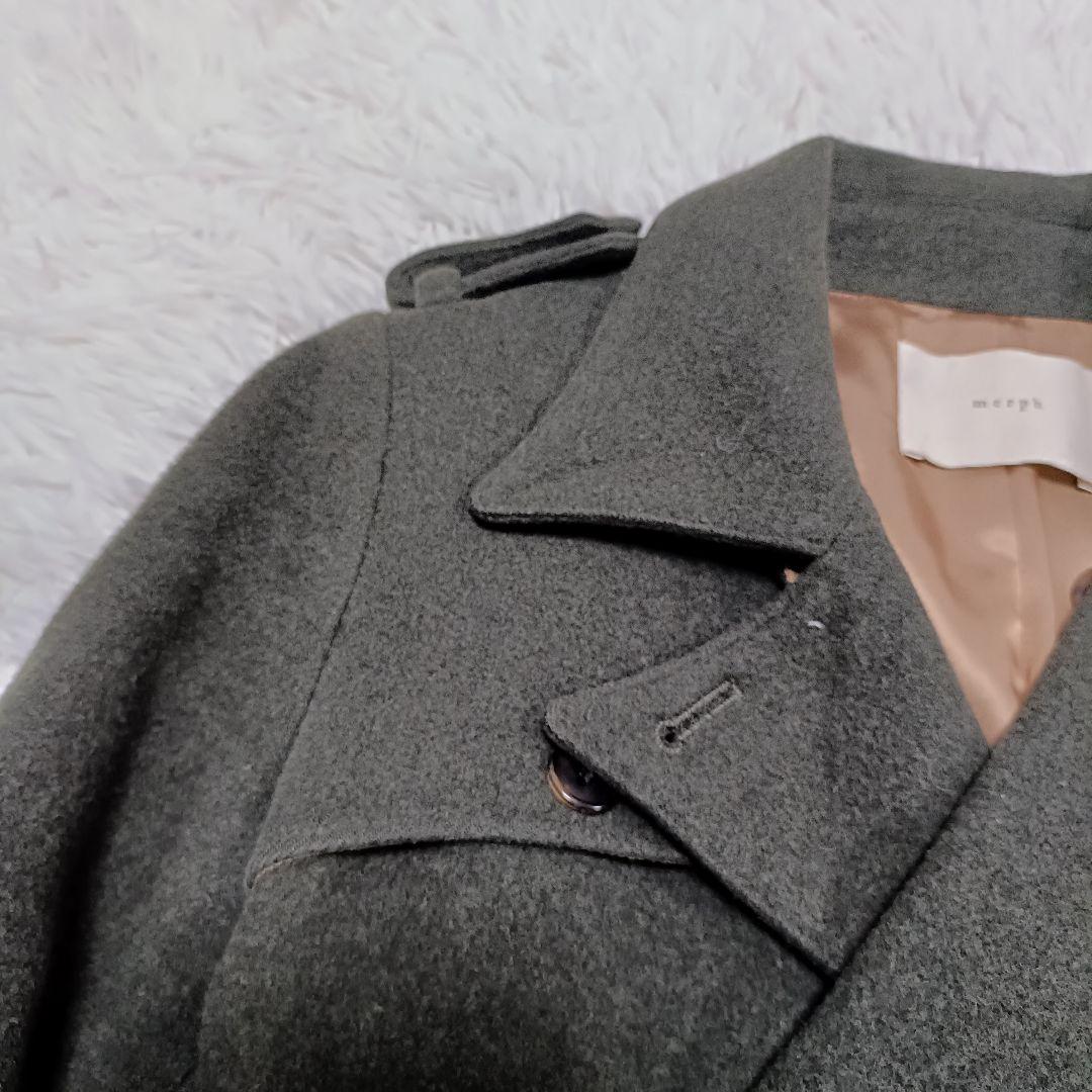 merph メルフ　ウール　チェスターコート　カーキ　サイズⅡ　メンズ