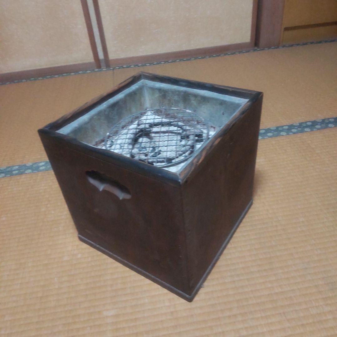 ト*子様 木製火鉢 角火鉢　手あぶり火鉢　箱火鉢　アンティーク　レトロ　古民具