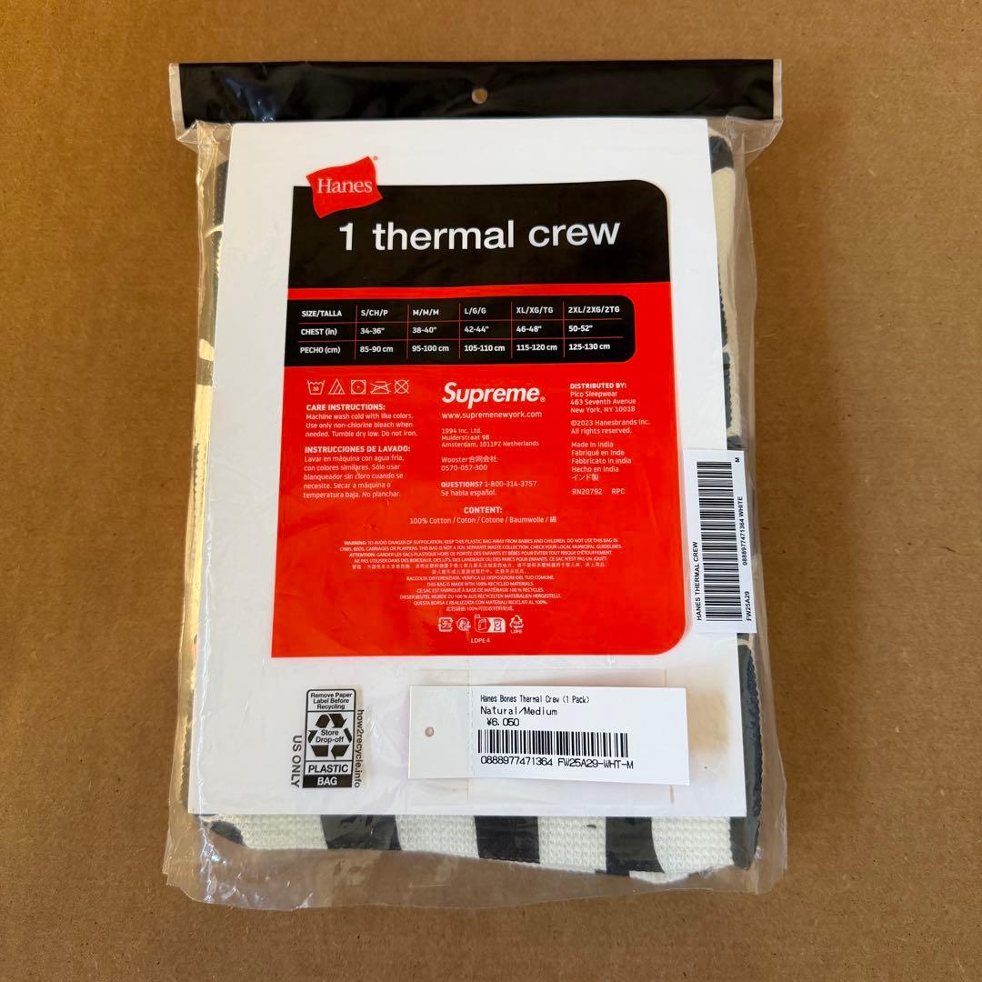 M supreme Hanes Bones Thermal 骨サーマル