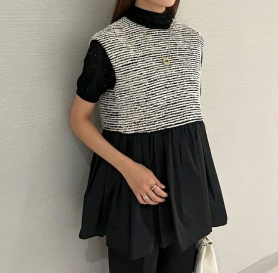 24AW ブリアンボーダーファンシー フロンタブルプルオーバー