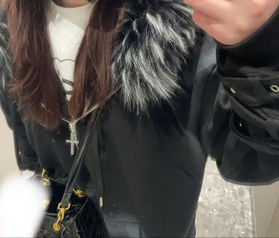 Dimmoire DIMREM 超ハトメ ファーフードパーカー ブラック 完売品