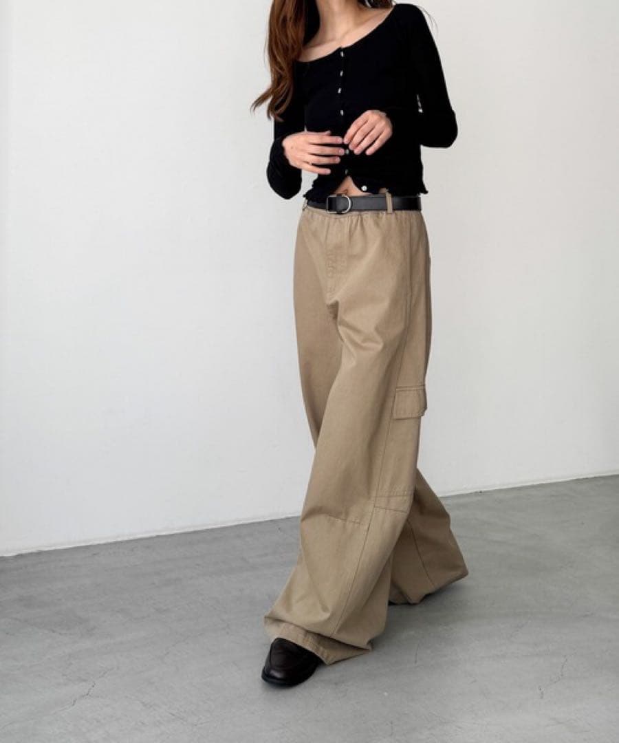 CANAL JEAN El mar　ツイルカーゴパンツ　ベージュ