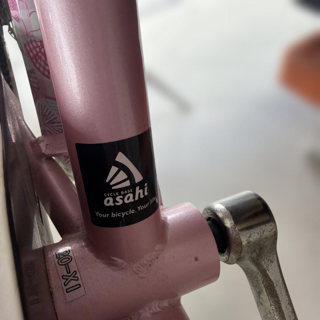 【引取限定】メゾピアノ子供用自転車 　18インチ　アサヒ限定ピンク　ヘルメット