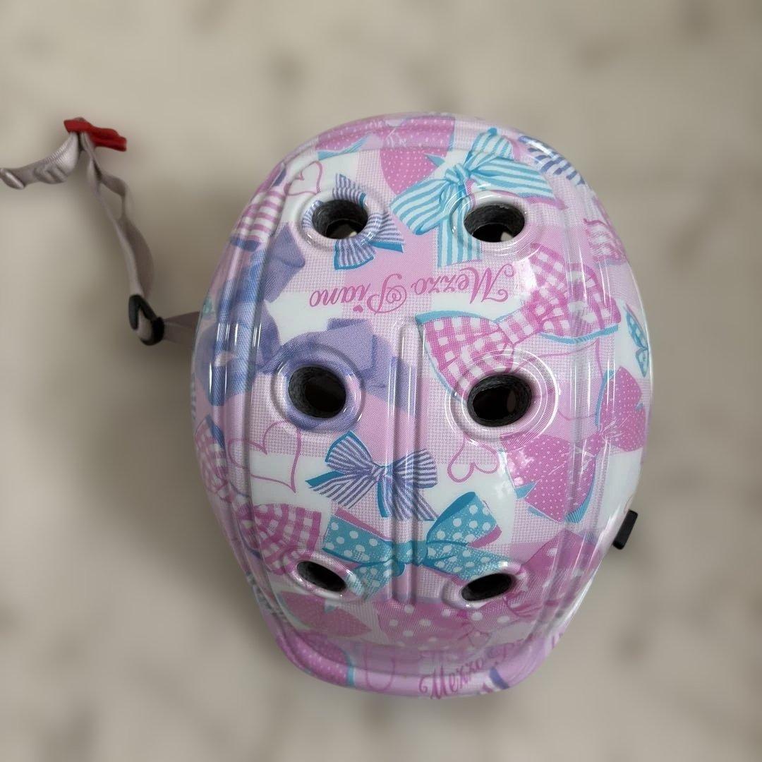 【引取限定】メゾピアノ子供用自転車 　18インチ　アサヒ限定ピンク　ヘルメット