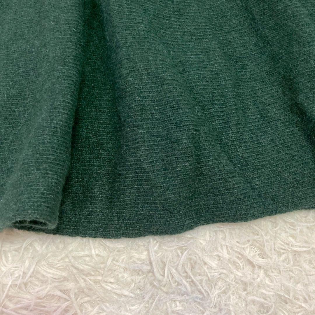 FRED PERRY ニットワンピース グリーン 8 キレイめ フレア オシャレ