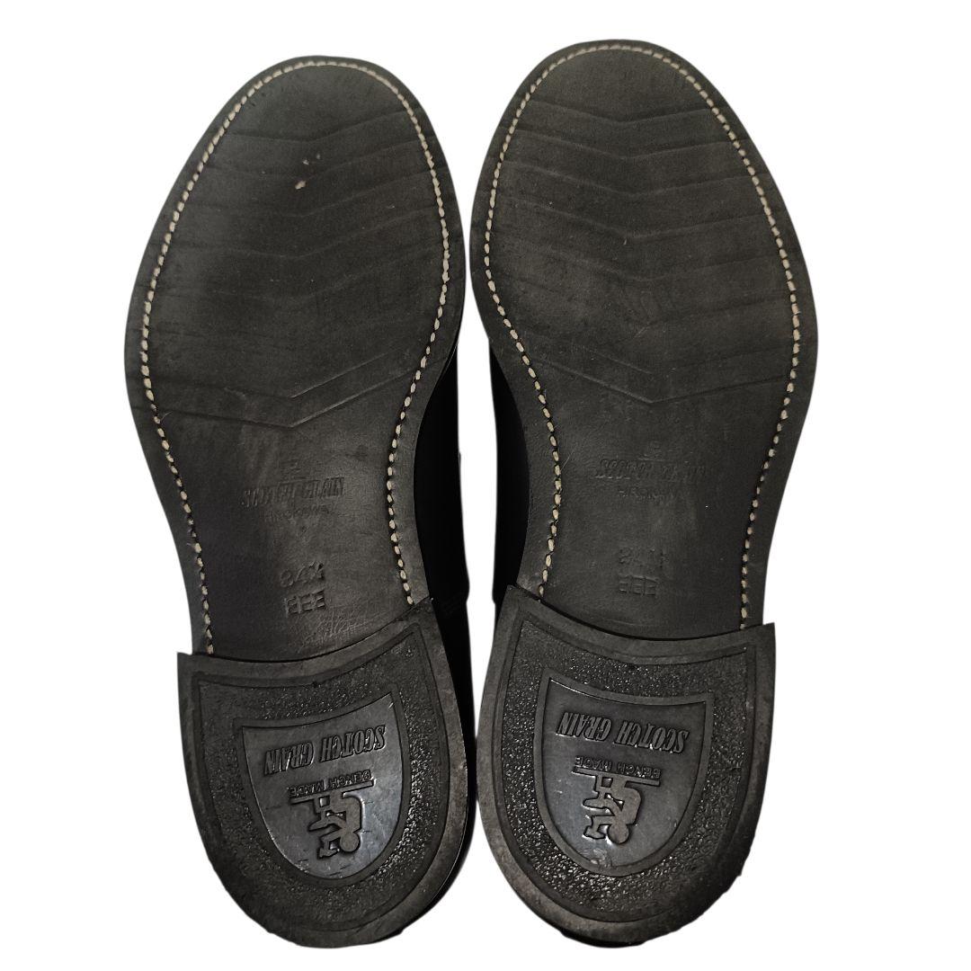 スコッチグレイン　U　モンク　ビジネス　ストラップ　黒　24.5㎝　EEE