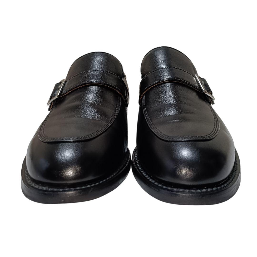 スコッチグレイン　U　モンク　ビジネス　ストラップ　黒　24.5㎝　EEE