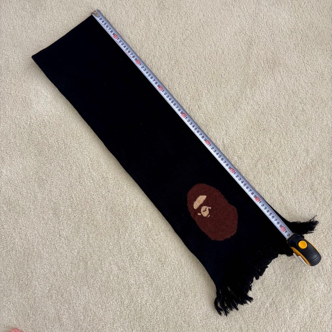 A BATHING APE®︎ ビッグロゴ ロングマフラー【ウール素材】