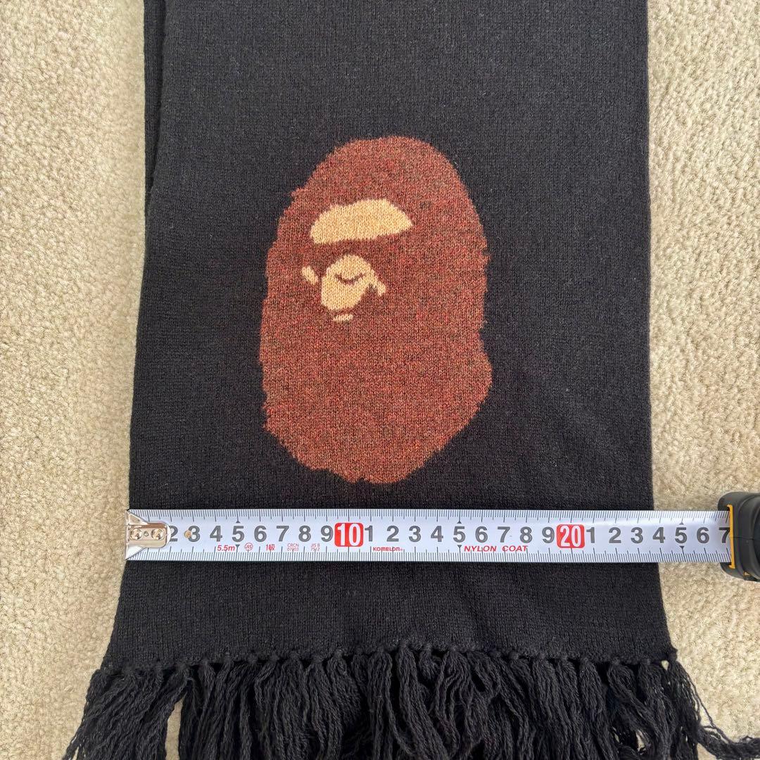A BATHING APE®︎ ビッグロゴ ロングマフラー【ウール素材】