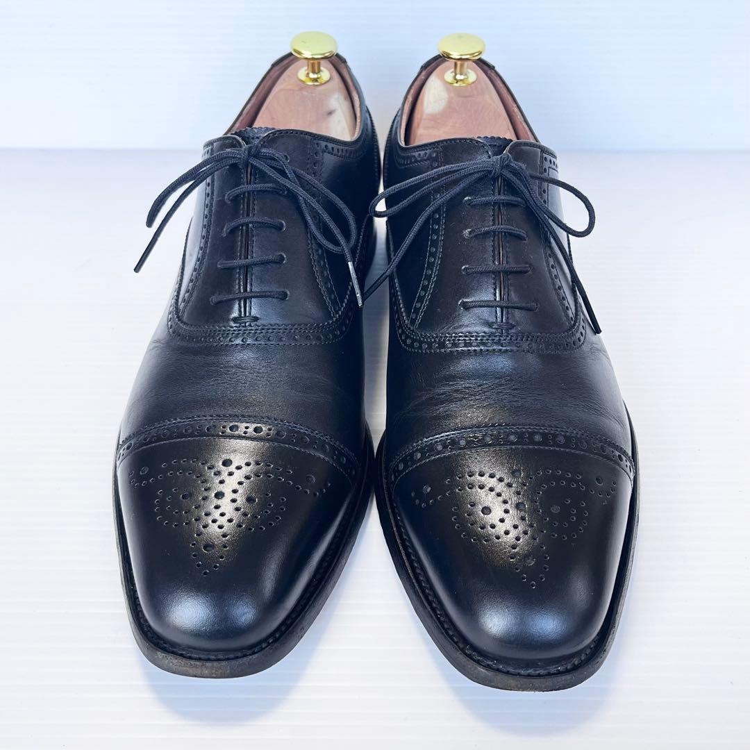 定番✨ スコッチグレイン ビジネスシューズ セミグローブ 黒 26.5cm