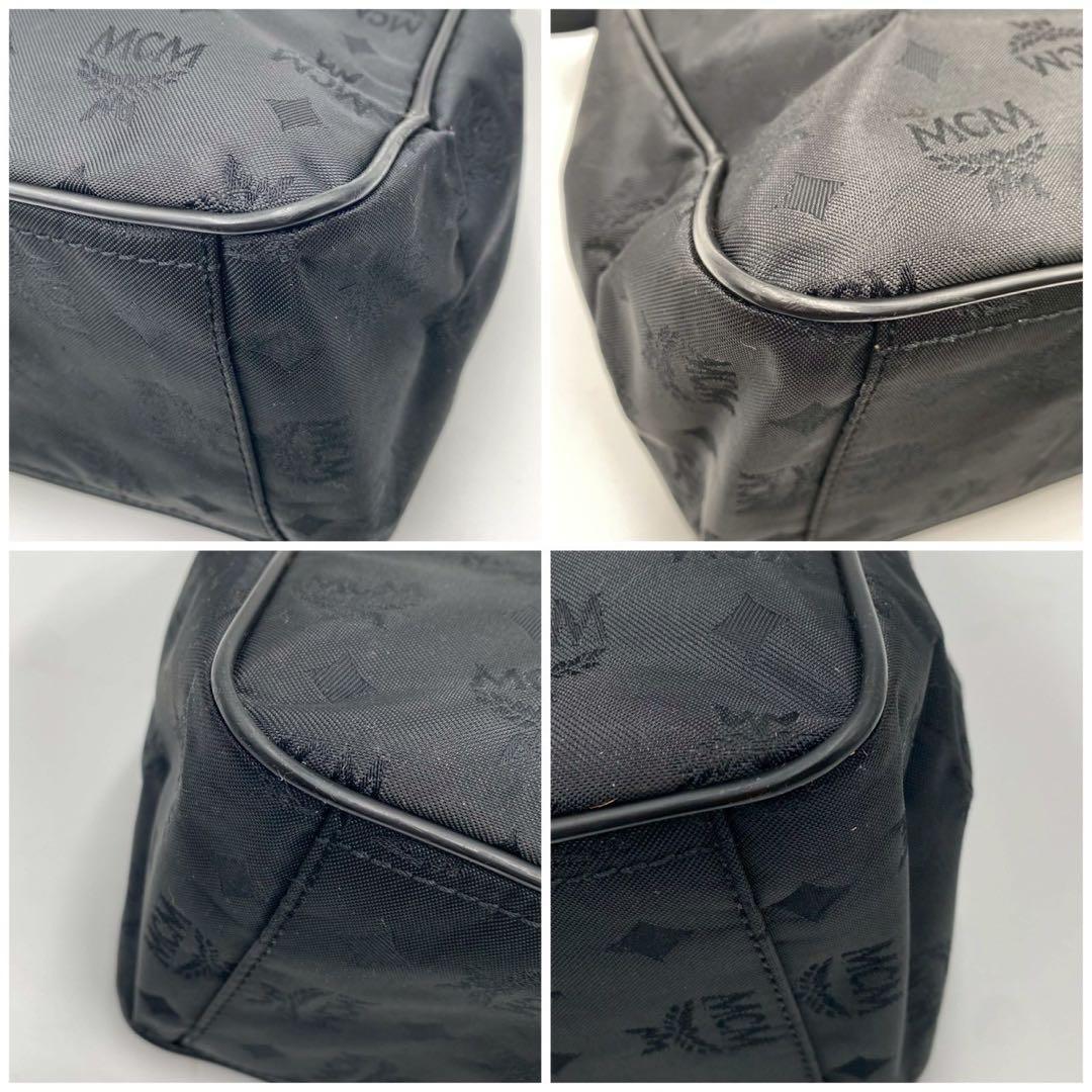 MCM エムシーエム トートバッグ モノグラム ヴィセトス柄 チェーン A4 黒