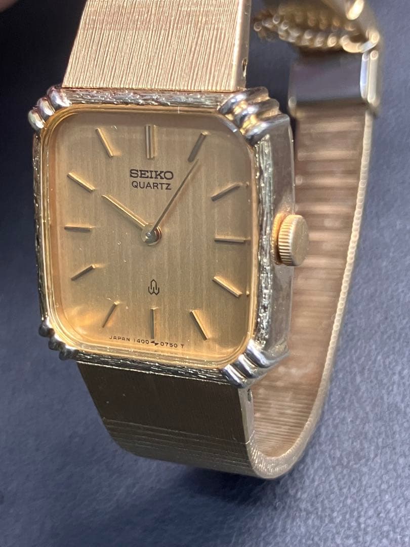 新品電池！SEIKO セイコー ゴールド オクタゴン 腕時計 1400-5480