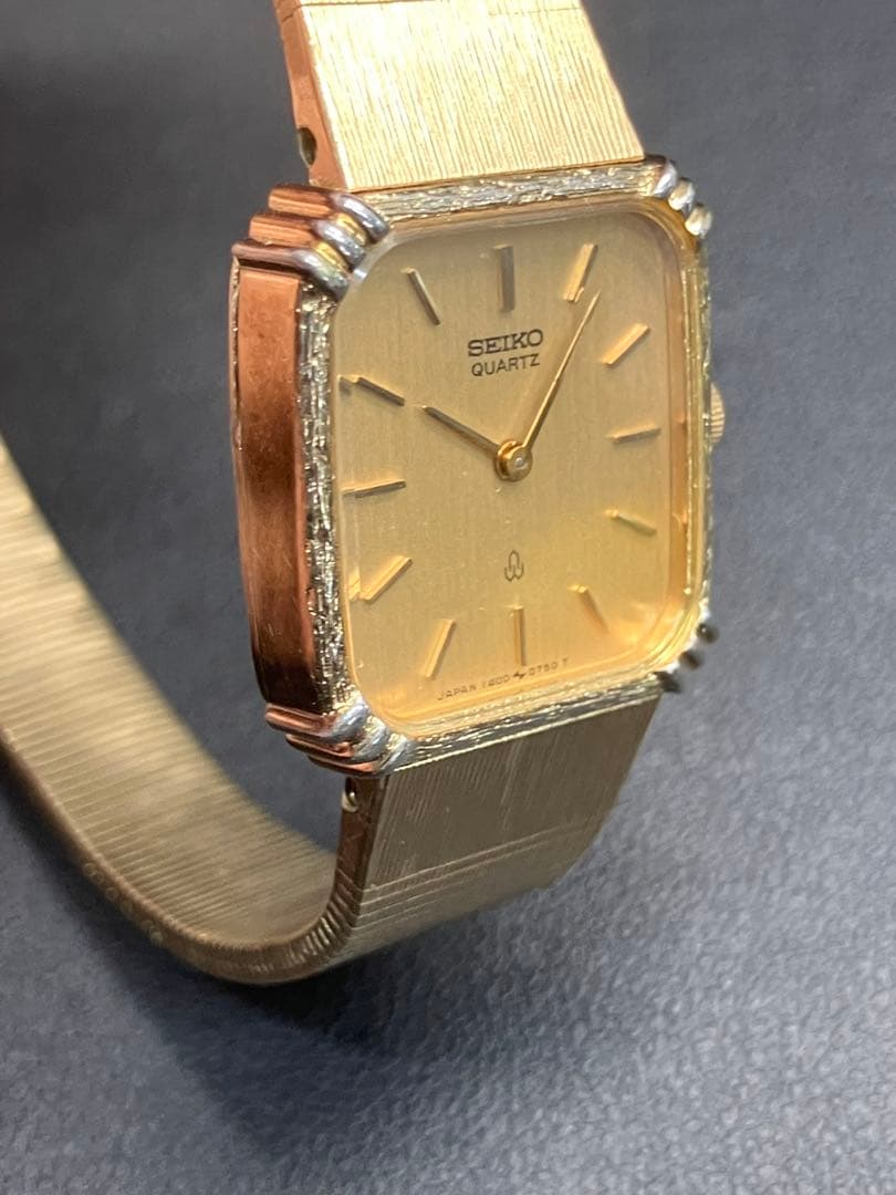 新品電池！SEIKO セイコー ゴールド オクタゴン 腕時計 1400-5480