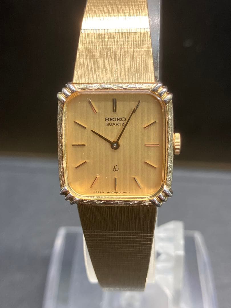 新品電池！SEIKO セイコー ゴールド オクタゴン 腕時計 1400-5480
