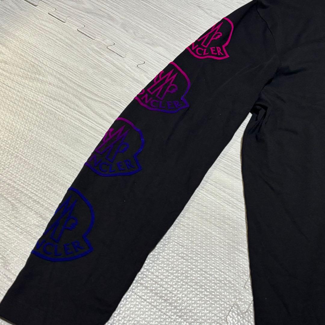 【極美品】モンクレール　ロングTシャツ　長袖　ブラック　XL