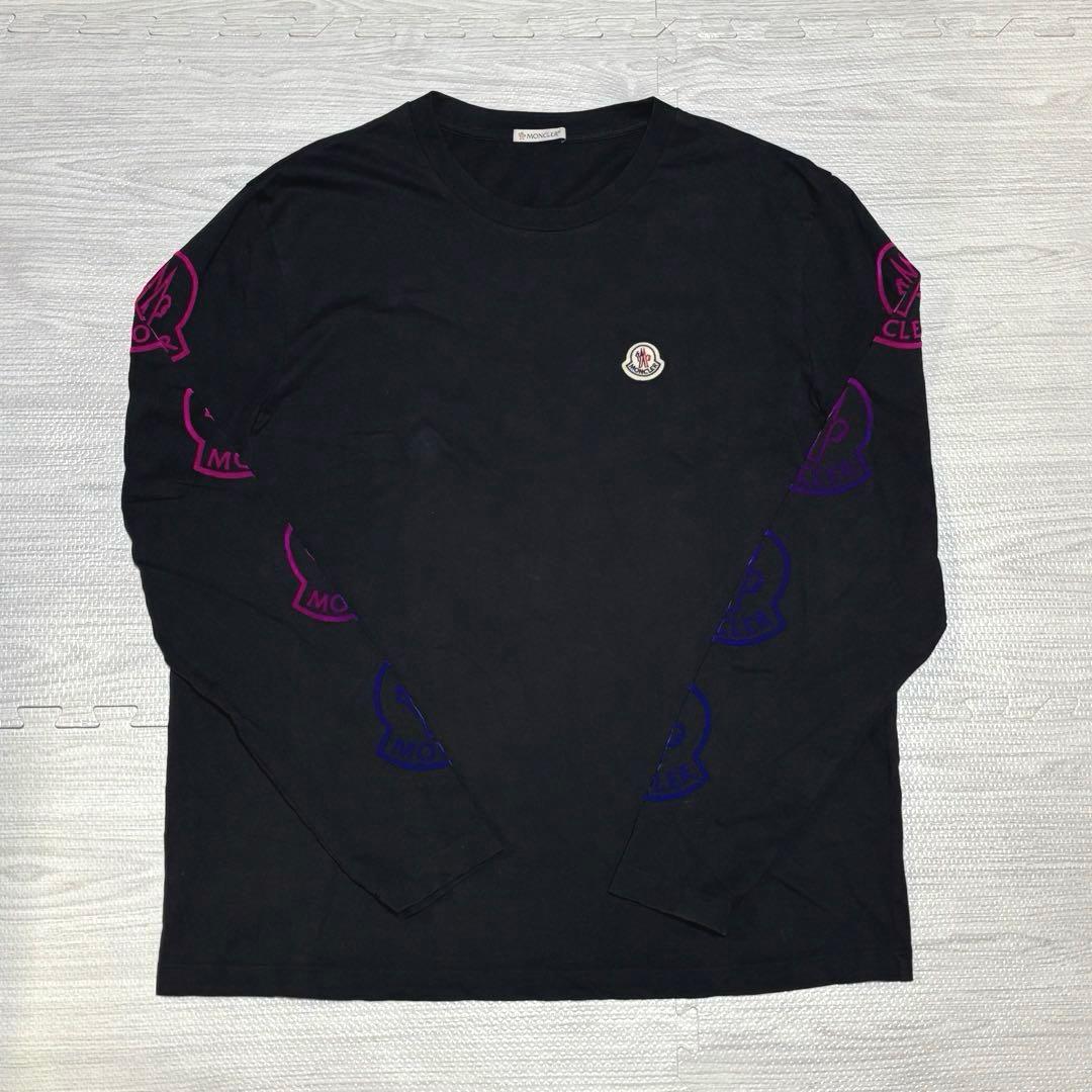 【極美品】モンクレール　ロングTシャツ　長袖　ブラック　XL