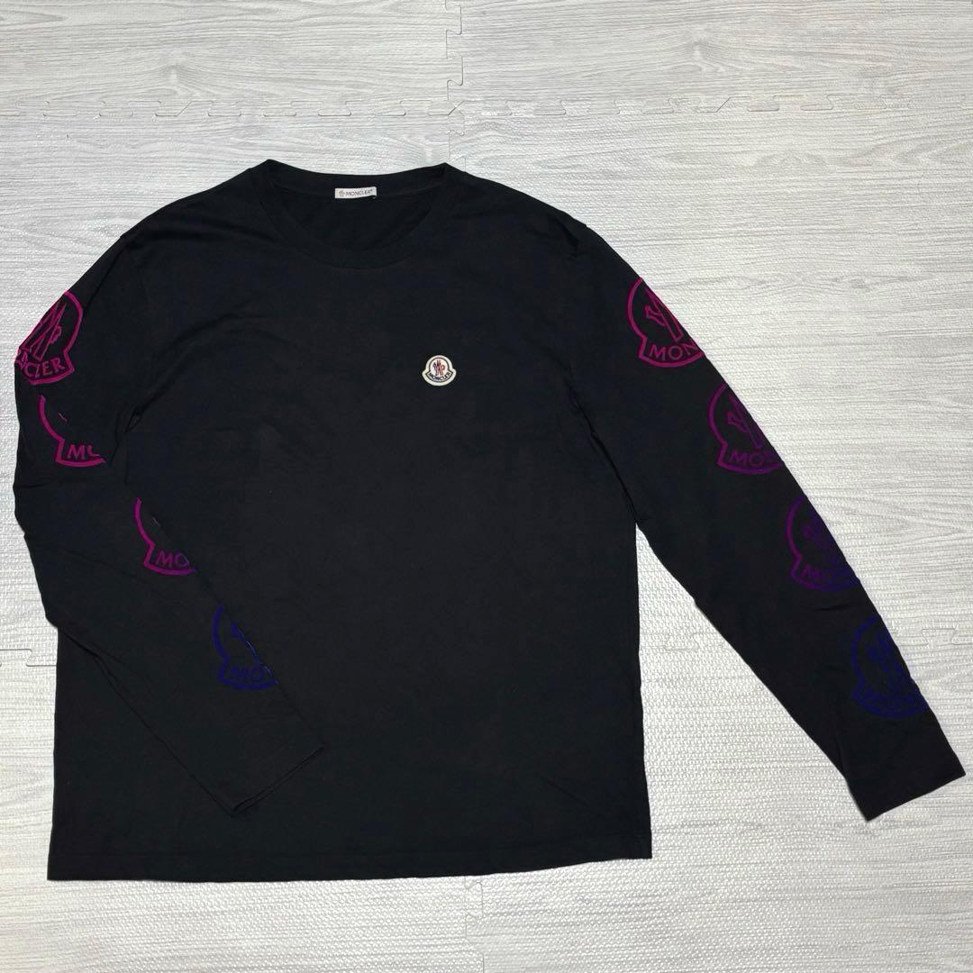 【極美品】モンクレール　ロングTシャツ　長袖　ブラック　XL