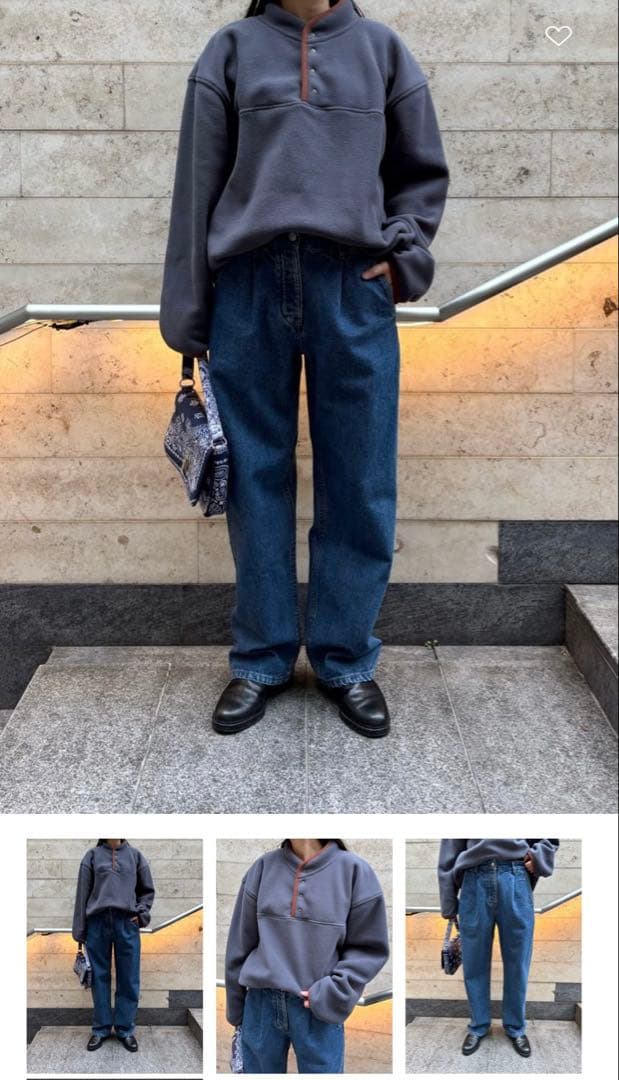 6 ROKU フリース プルオーバー トレーナー