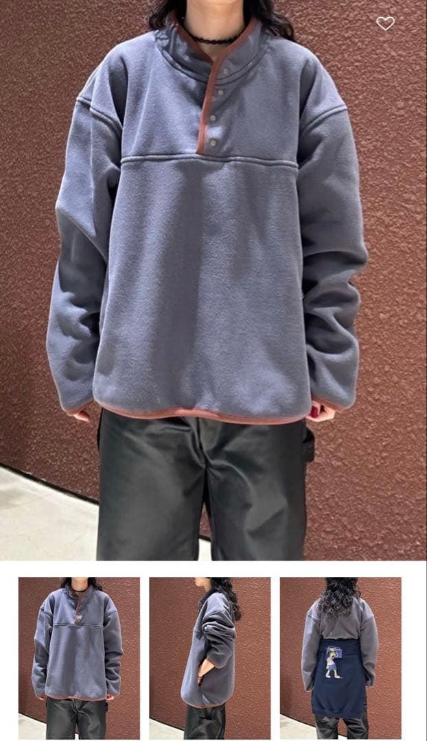 6 ROKU フリース プルオーバー トレーナー