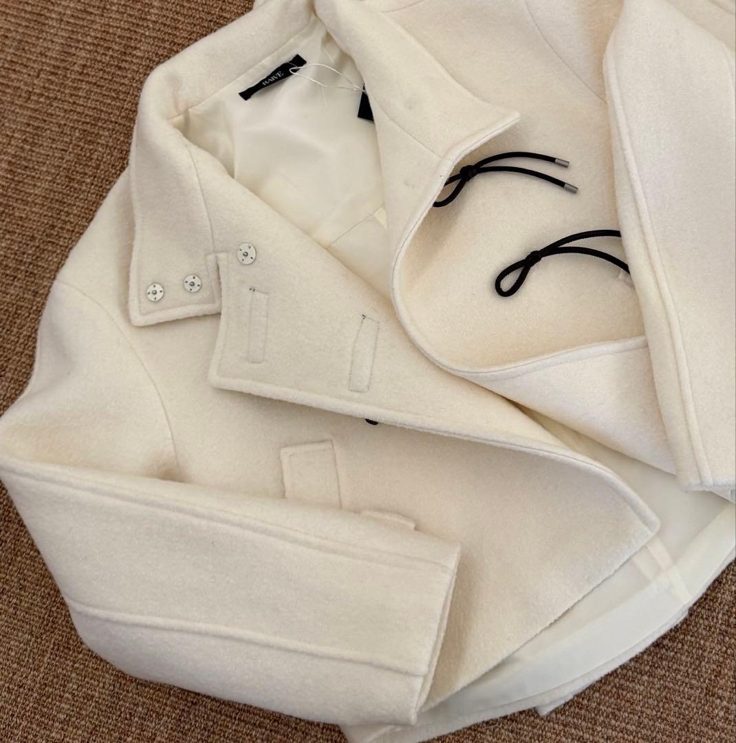 raiveホワイト ダブルブレストジャケット