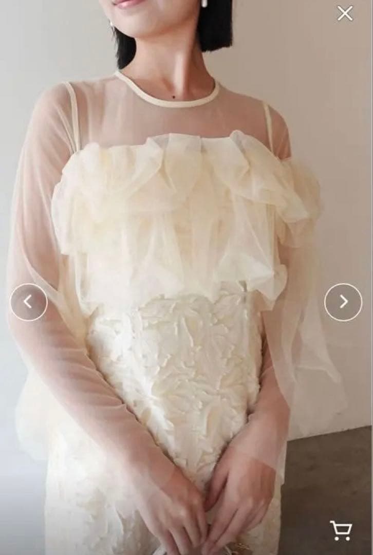 lagunamoon LADYボリュームチュールジャガードドレス