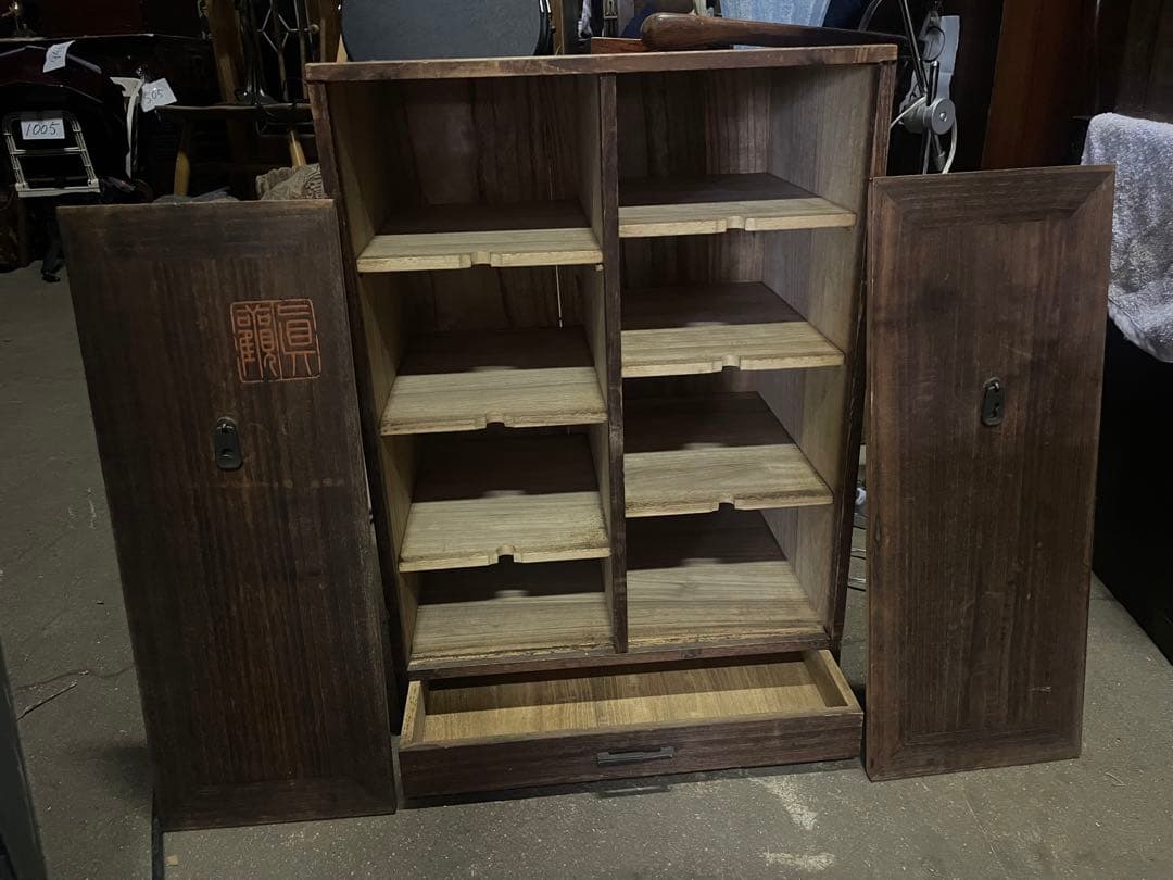 みやっち慈母観音470と食器棚 茶道具入れ　大正レトロ ヴィンテージ