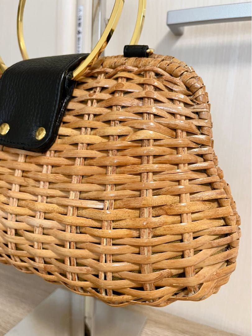 lei　定価￥25,300 スプリットラタン2WAYリングハンドルバッグ