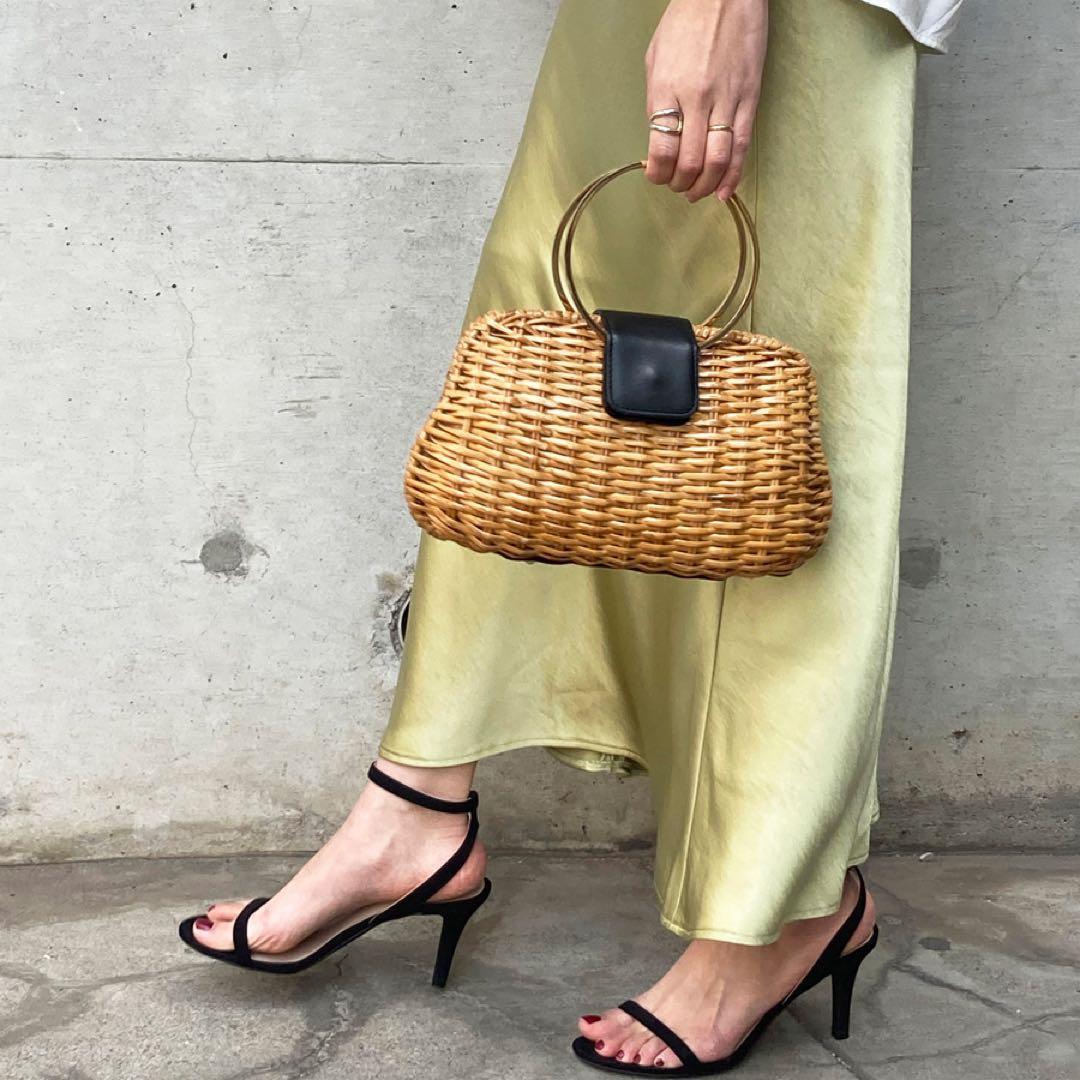 lei　定価￥25,300 スプリットラタン2WAYリングハンドルバッグ