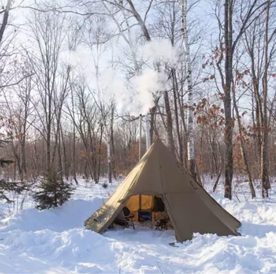 新品 POMOLY 超軽量大型ワンポールテント ストーブジャック多数 薪ストーブ