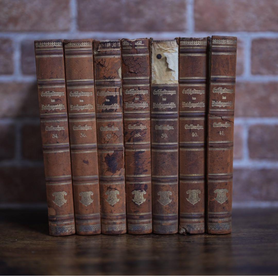 Vintage Book 【7set】洋書　古書　インテリア　アンティーク