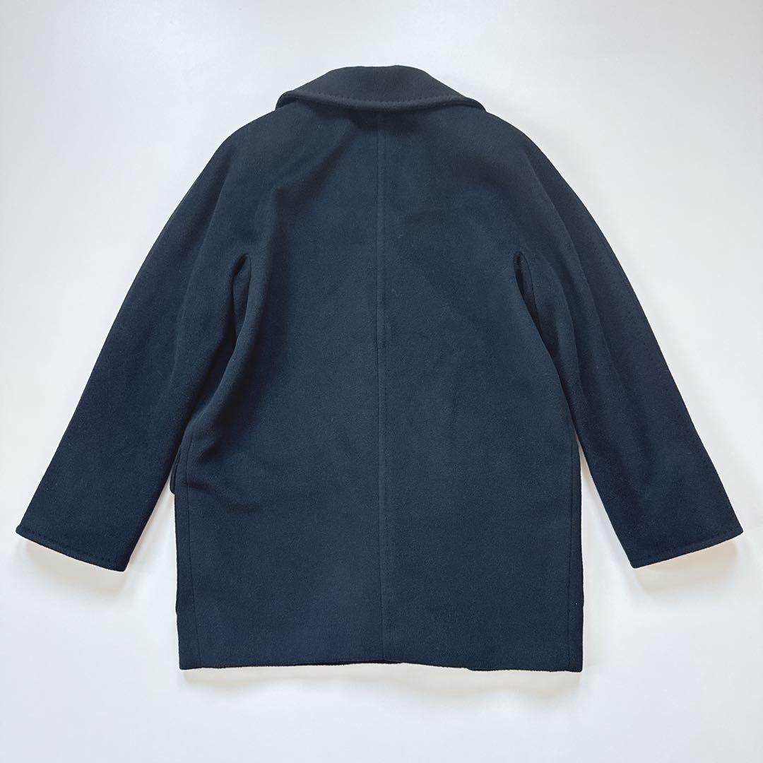 美品 MaxMara 白タグ ウールカシミヤ ステンカラーコート ハーフコート