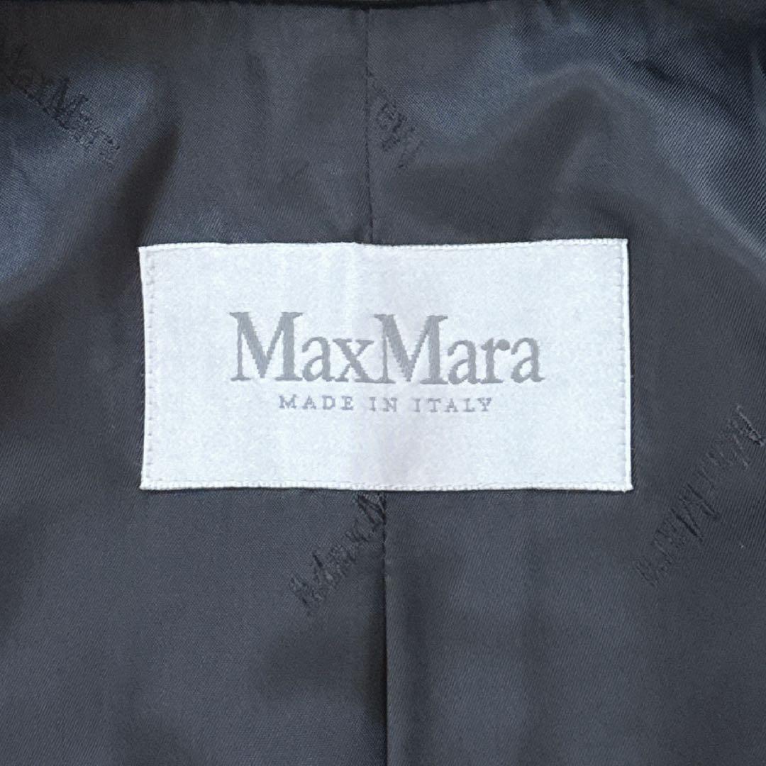 美品 MaxMara 白タグ ウールカシミヤ ステンカラーコート ハーフコート