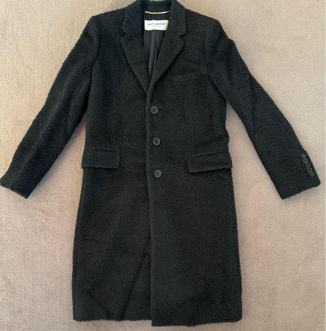 SAINT LAURENT ブラック チェスターコート